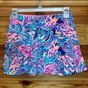 Lilly Pulitzer luxletic sierra skorts true blue seas the day athletic skirt XS